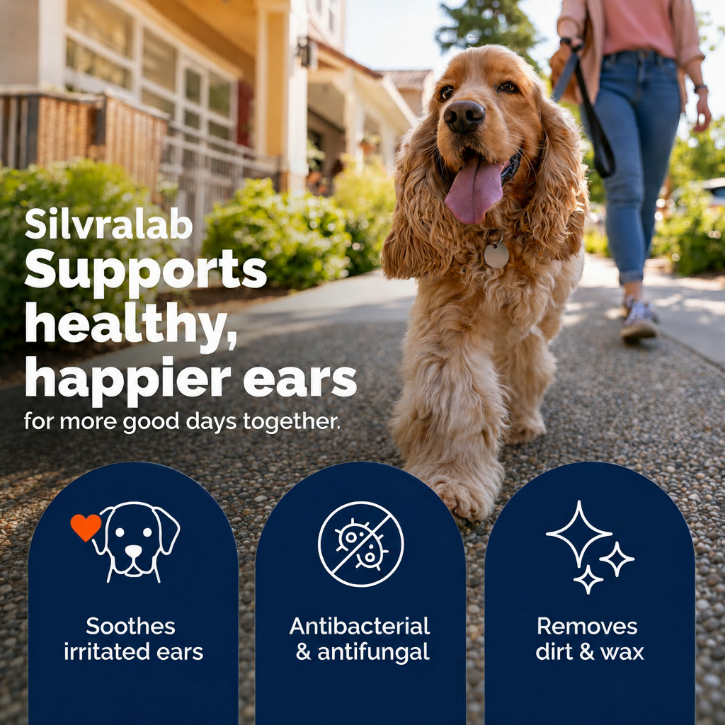 Silvralab🐶🐱 Ear Cleaner | Relieves Itching in Dogs & Cats