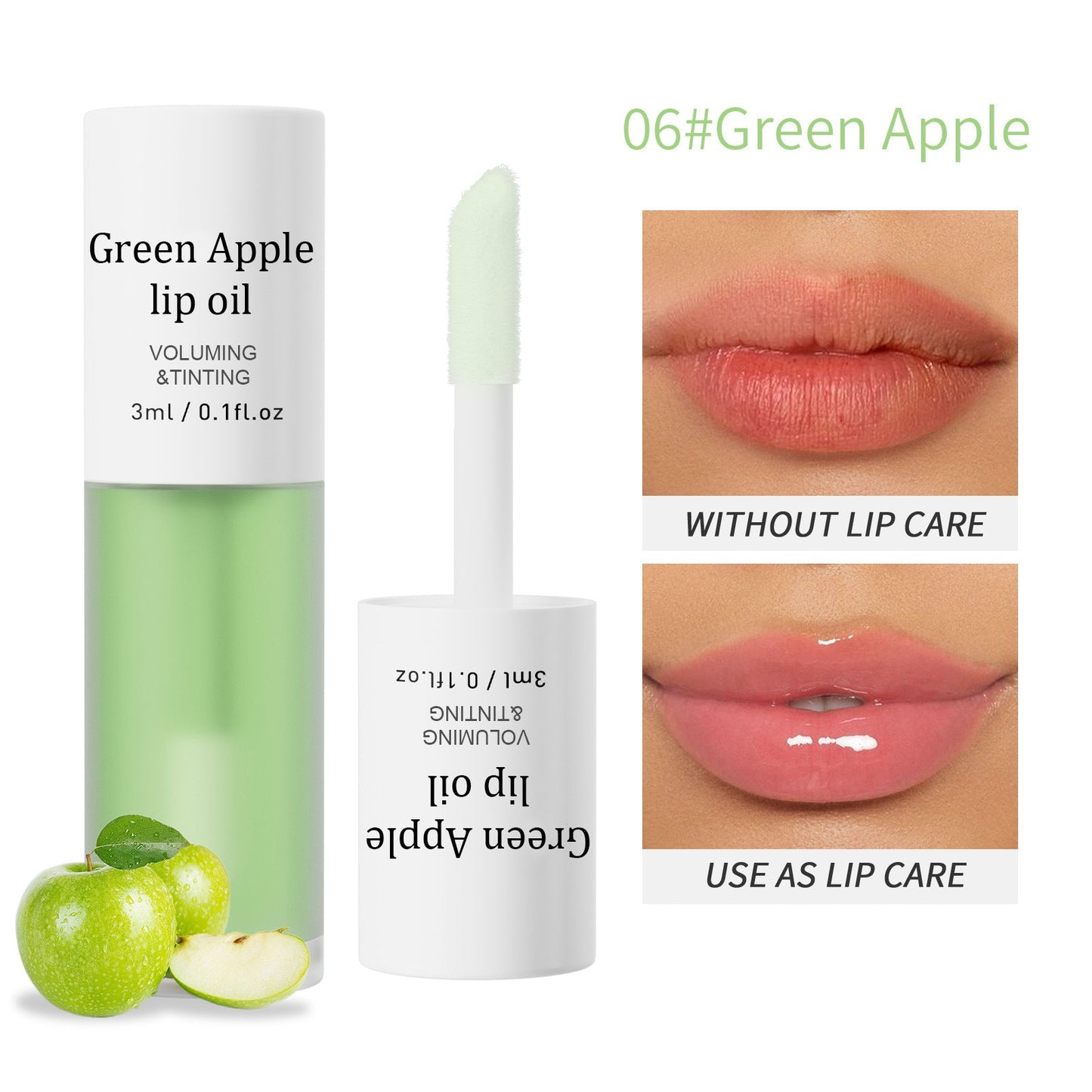 Last Day Buy 1 Get 1 Free Silvralab Apple Lip Oil Lip Stain|Transfer-Proof Hydrating Plump Glossy Lip Tint, 7 Colors