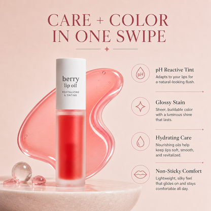 Last Day Buy 1 Get 1 Free Silvralab Apple Lip Oil Lip Stain｜Transfer-Proof Hydrating Plump Glossy Lip Tint, 7 Colors
