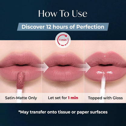 Silvralab Dual-Tone Dual-Ended Liquid Lipstick, Matte & Gloss Two-Tip Lip Color