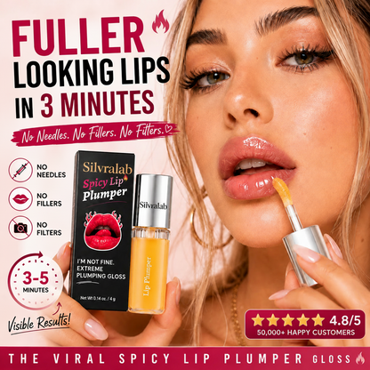 Silvralab Edible Spicy Lip Plumper - Fuller-Looking Lip Plumper Gloss