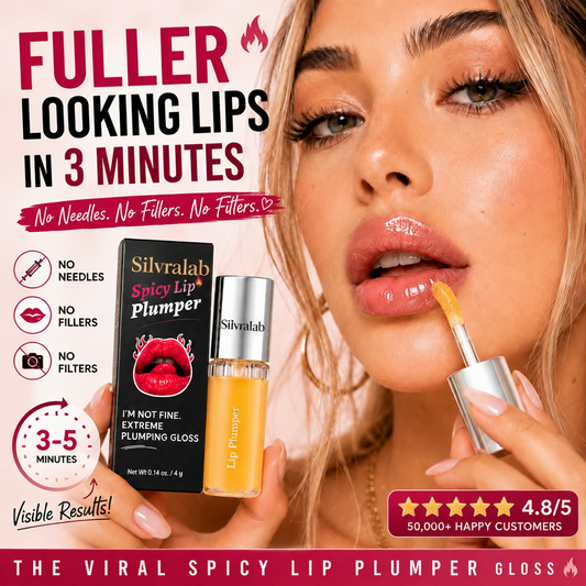 Silvralab Edible Spicy Lip Plumper - Fuller-Looking Lip Plumper Gloss