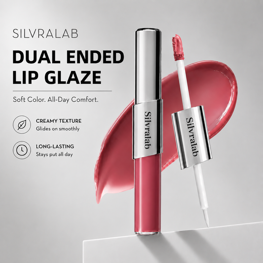 Silvralab Dual-Tone Dual-Ended Liquid Lipstick, Matte & Gloss Two-Tip Lip Color