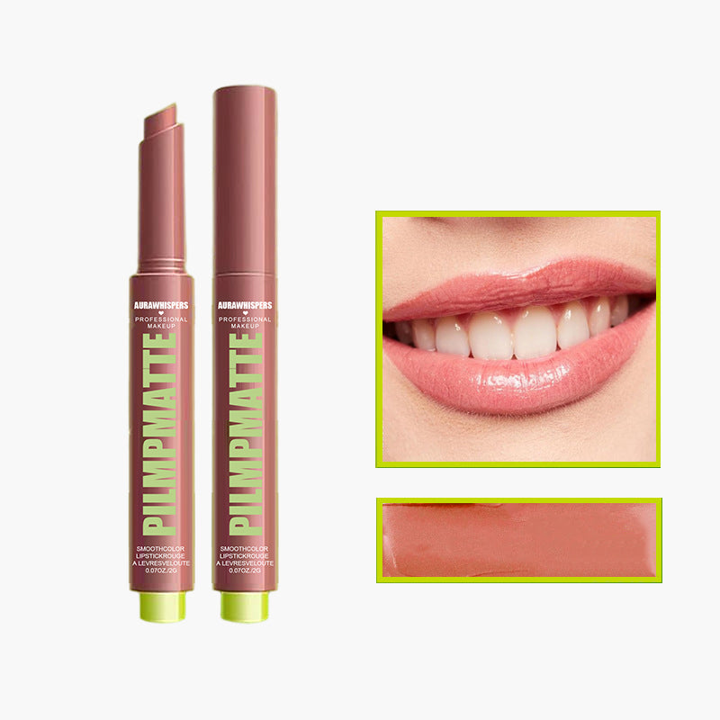 Last Day Buy 1 Get 1 Free PILMPMATTE Lipstick - Smooth Color Lipstick with Cushion-Soft Formula - Moisturizing, Lightweight, Creamy Pigments, Aurawhispers