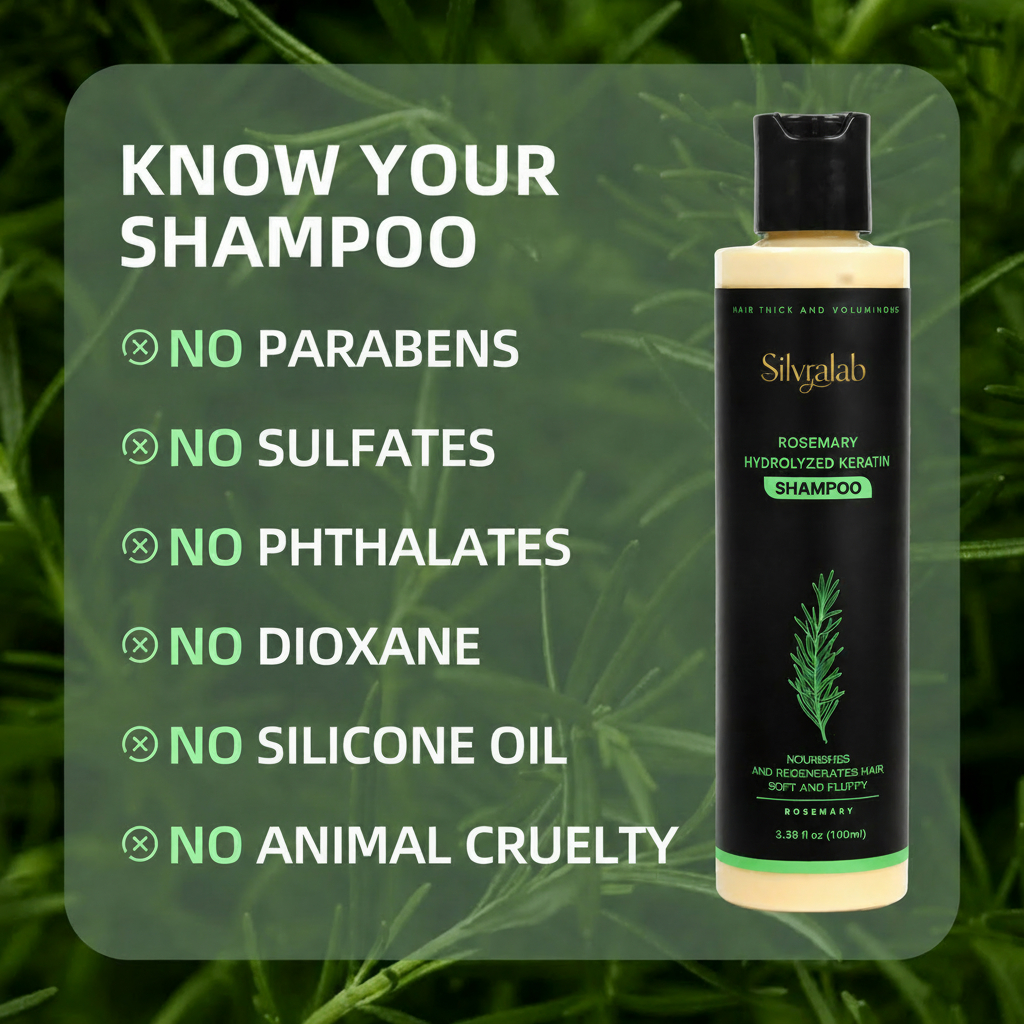 🔥LAST DAY 50% OFF - Silvralab Organic Rosemary Hair Growth Shampoo