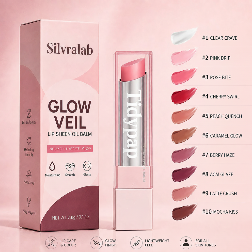 🔥Last Day Buy 1 Get 1 Free|Tidypap GLOW VEIL LIP SHEEN OIL BALM