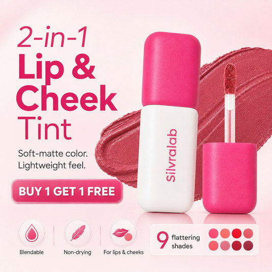 ⏰ LAST DAY ONLY! BOGO FREE 🎁 Silvralab 2-in-1 Velvet Matte Lip & Cheek Tint