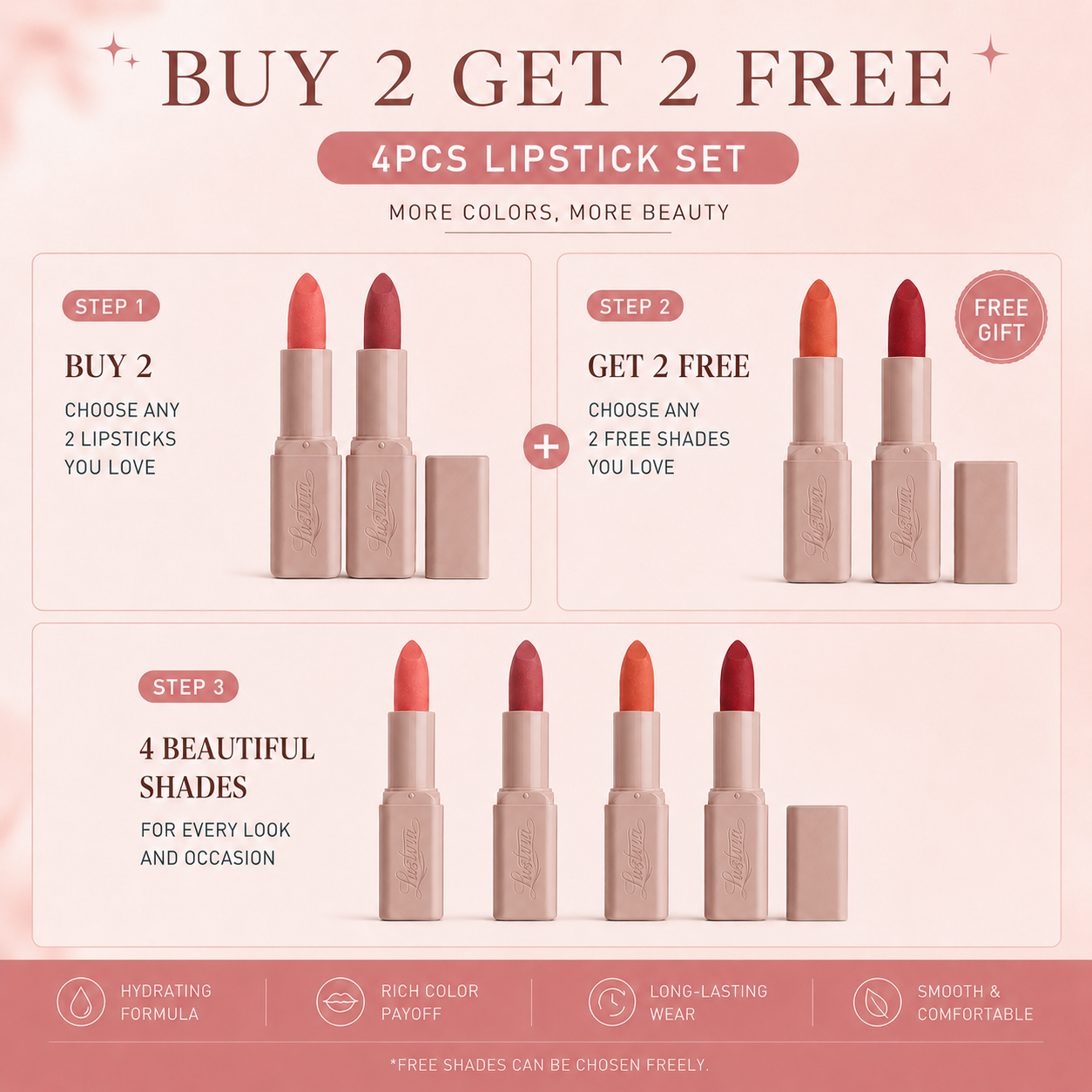 💋Lustvva™ Serum Lipstick  Skincare-Infused Color for Softer, Fuller-Looking Lips