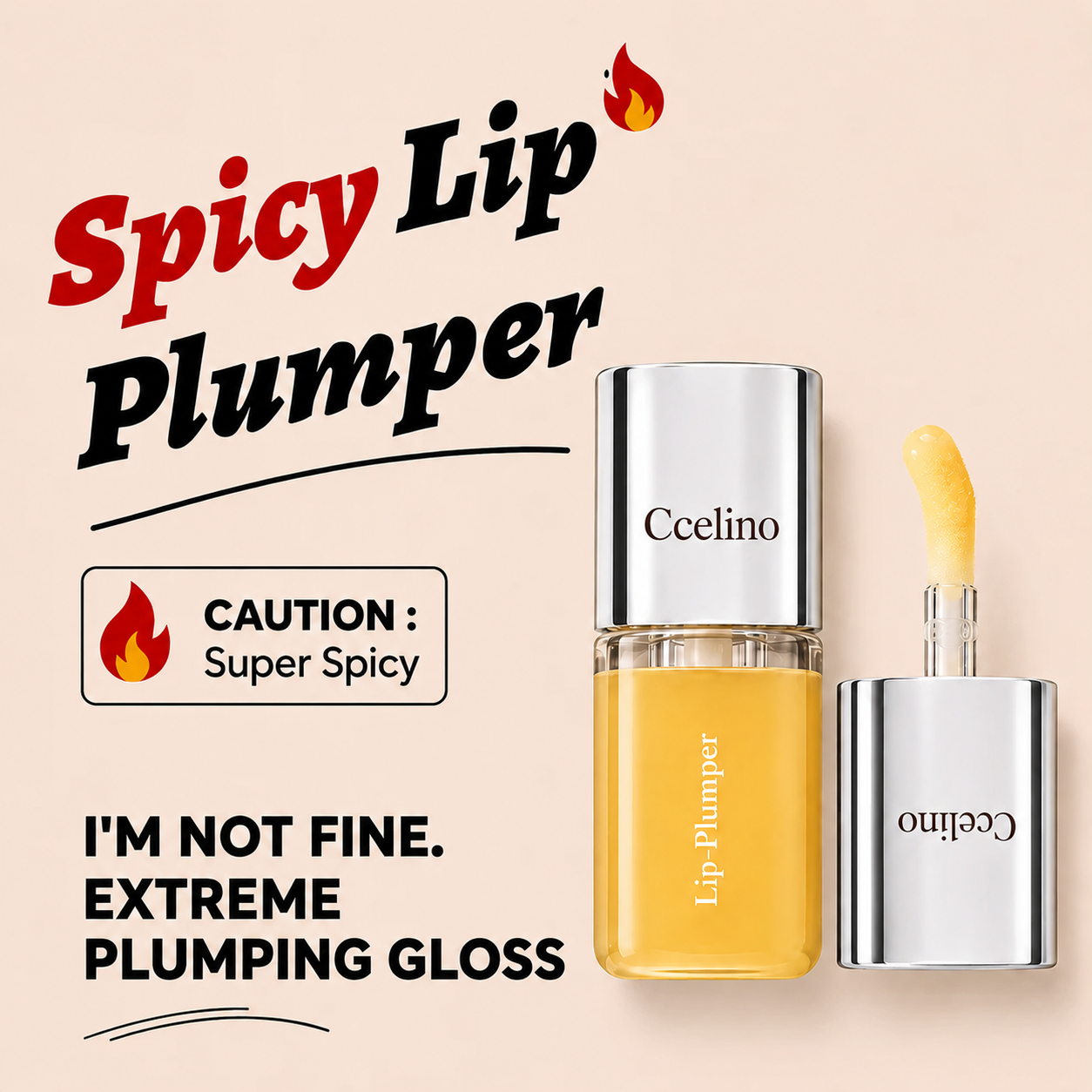 Silvralab Edible Spicy Lip Plumper - Fuller-Looking Lip Plumper Gloss